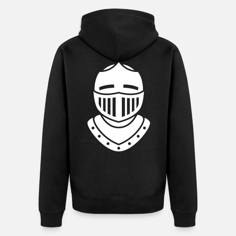 Ritter Helm - Unisex Premium Bio Zip Hoodie - Schwarz