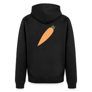 légumes à base de carottes - Veste à capuche bio Premium Unisexe - noir - Dos - Nico (187cm)