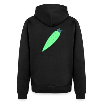 légumes à base de carottes - Veste à capuche bio Premium Unisexe - noir - Dos - Nico (187cm)