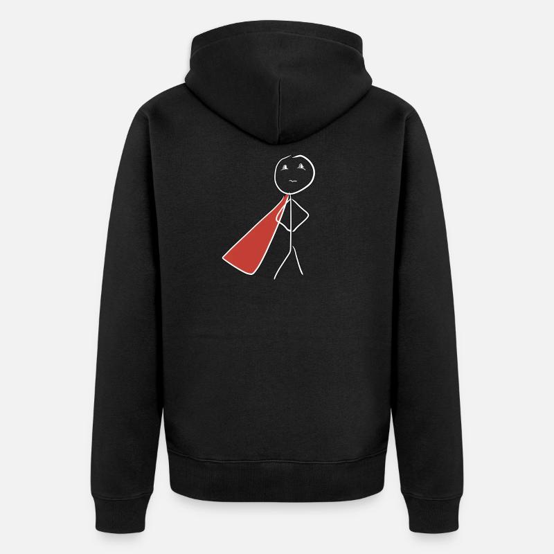 héros super-héros - Veste à capuche bio Premium Unisexe - noir