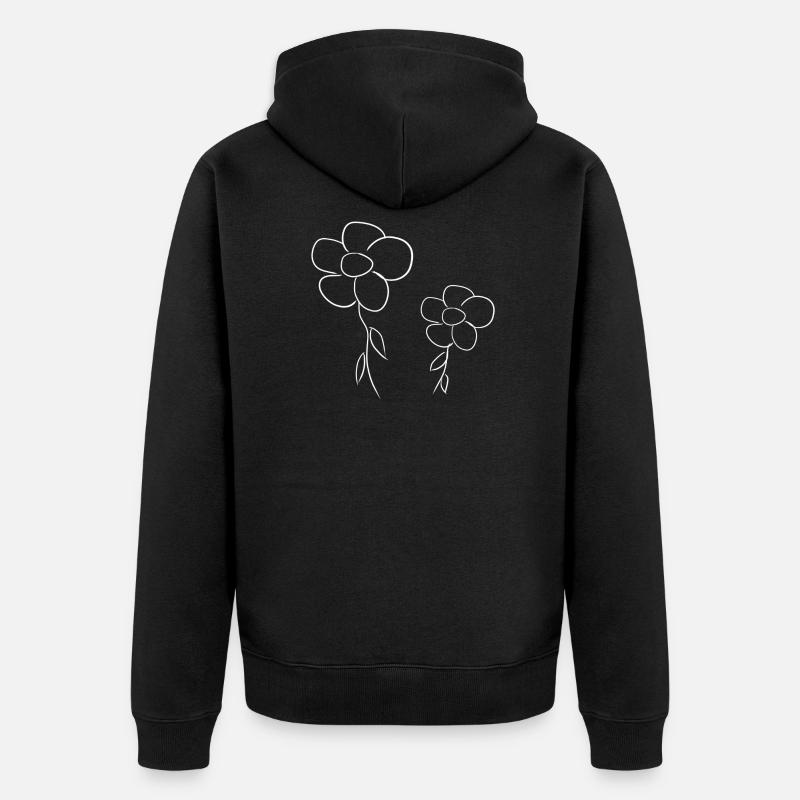 blume blumen - Unisex Premium Bio Zip Hoodie - Schwarz
