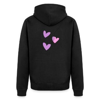 cœurs de cœur - Veste à capuche bio Premium Unisexe - noir - Dos - Nico (187cm)