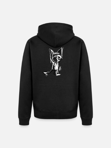 devil evil - Unisex Premium Organic Zip Hoodie - black