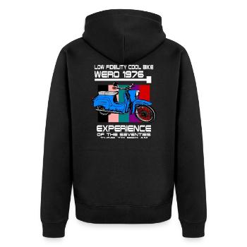 Hirondelle simson KR 51 - Veste à capuche bio Premium Unisexe - noir - Dos - Nico (187cm)