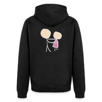 danse cher couple de la Saint-Valentin couples - Veste à capuche bio Premium Unisexe - noir - Dos - Nico (187cm)