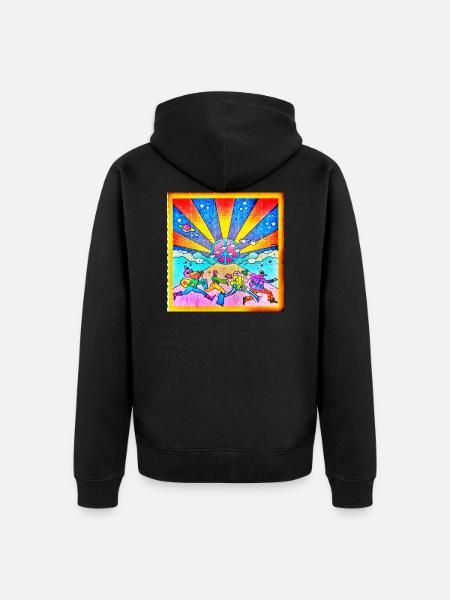 LSD Pappen - Unisex Premium Bio Zip Hoodie - Schwarz