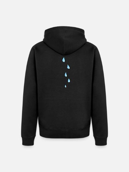 rain cloud water - Unisex Premium Organic Zip Hoodie - black