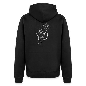 man superhero hero symbol man - Unisex Premium Organic Zip Hoodie - black - Back - Nico (187cm)