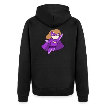 femme super-héroïne méchant méchant héroïne héroïne - Veste à capuche bio Premium Unisexe - noir - Dos - Nico (187cm)