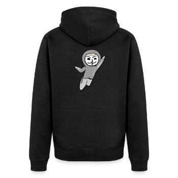 anonyme anonyme pirate masque de piratage programmeur - Veste à capuche bio Premium Unisexe - noir - Dos - Nico (187cm)