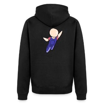 craftsmen's craft workers construction workers - Unisex Premium Organic Zip Hoodie - black - Back - Nico (187cm)