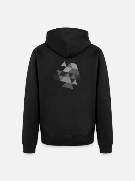 triangle symbol pattern symbol - Unisex Premium Organic Zip Hoodie - black
