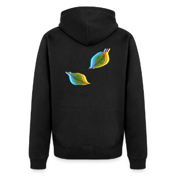 sheet sheet effect 3d - Unisex Premium Organic Zip Hoodie - black - Back - Nico (187cm)