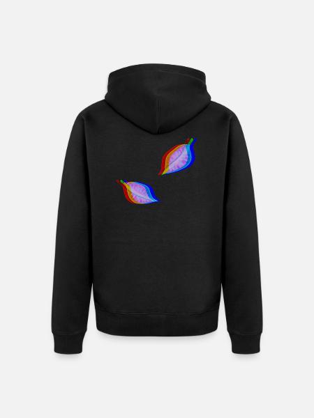 sheet sheet effect 3d - Unisex Premium Organic Zip Hoodie - black