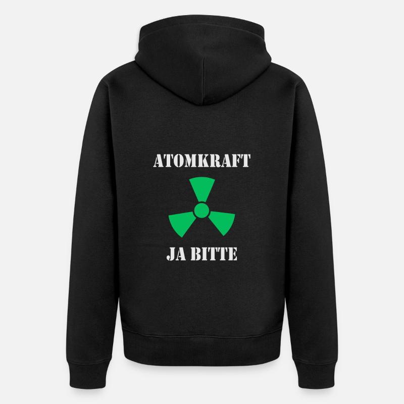 Atomkraft, Ja bitte - Unisex Premium Bio Zip Hoodie - Schwarz