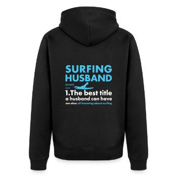 Sport Mari Surf - Veste à capuche bio Premium Unisexe - noir - Dos - Nico (187cm)