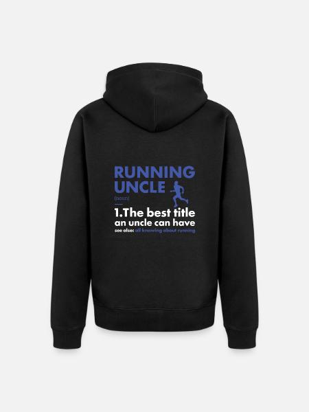 Sport Uncle Running - Unisex Premium Organic Zip Hoodie - black
