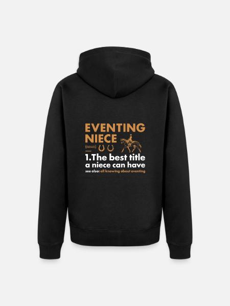 Rider Niece Definition Eventing - Unisex Premium Organic Zip Hoodie - black
