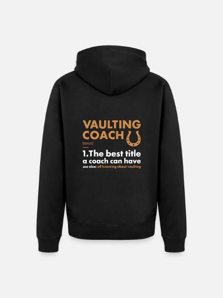 Vaulter Coach Definition Vaulting - Unisex Premium Organic Zip Hoodie - black