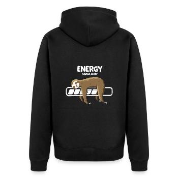 Paresse et énergie - Veste à capuche bio Premium Unisexe - noir - Dos - Nico (187cm)