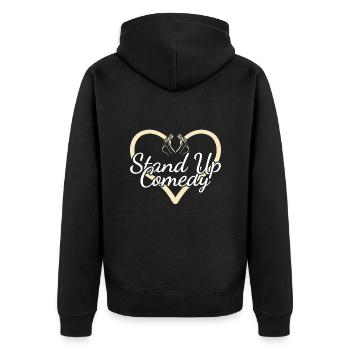 Comédien Coeur Stand Up Comédie - Veste à capuche bio Premium Unisexe - noir - Dos - Nico (187cm)