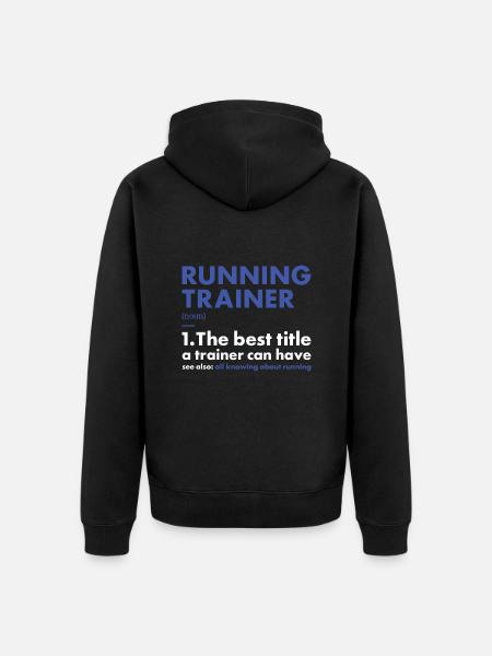 Sport Trainer Running - Unisex Premium Organic Zip Hoodie - black
