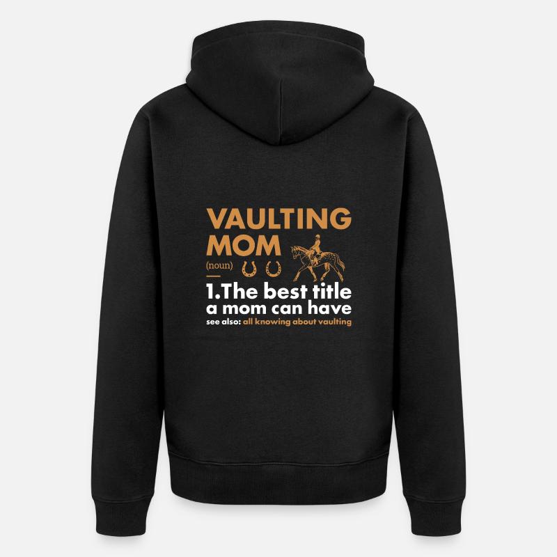 Vaulter Maman Définition Saut - Veste à capuche bio Premium Unisexe - noir