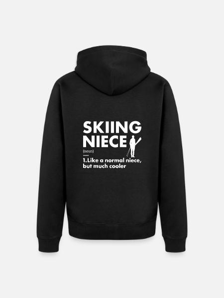 Sport Niece Skiing - Unisex Premium Organic Zip Hoodie - black