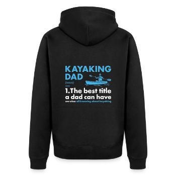 Kayakiste Papa Définition Kayak - Veste à capuche bio Premium Unisexe - noir - Dos - Nico (187cm)