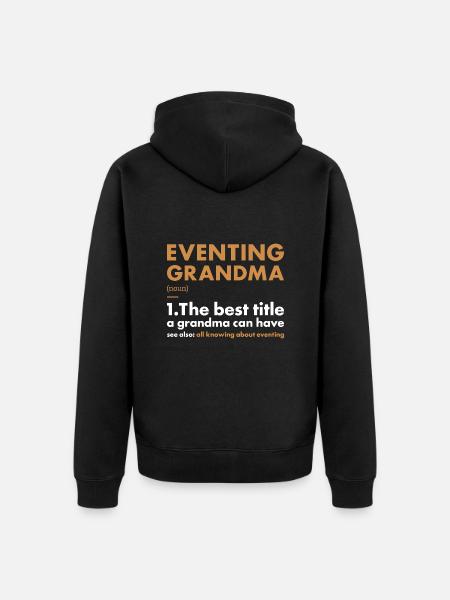 Rider Grandma Definition Eventing - Unisex Premium Organic Zip Hoodie - black