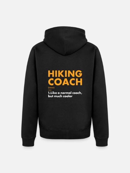 Hiker Coach Definition Hiking - Unisex Premium Organic Zip Hoodie - black