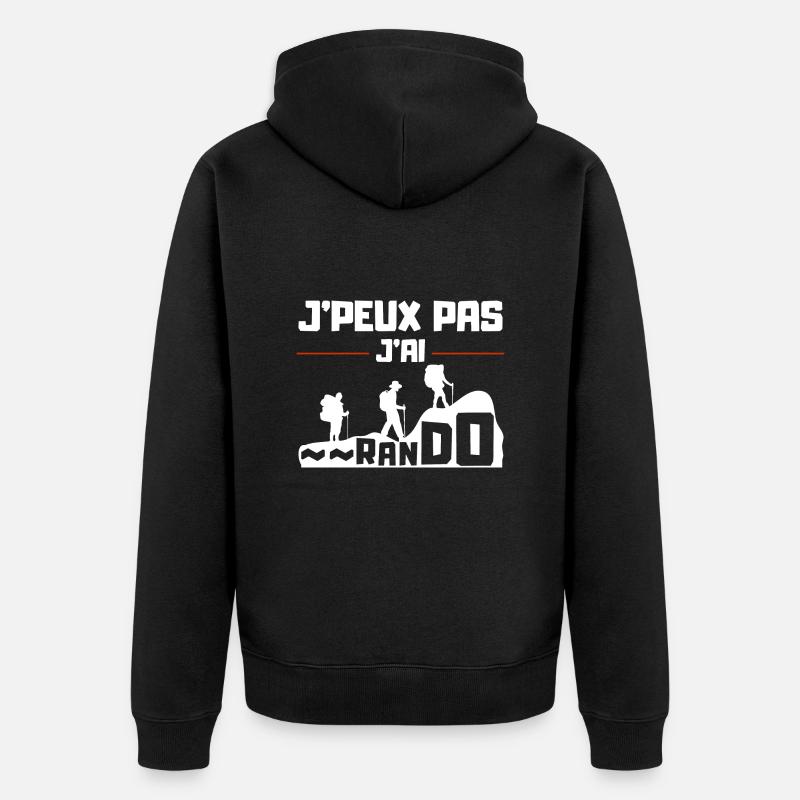 J'Peux pas j'ai Rando - Veste à capuche bio Premium Unisexe - noir