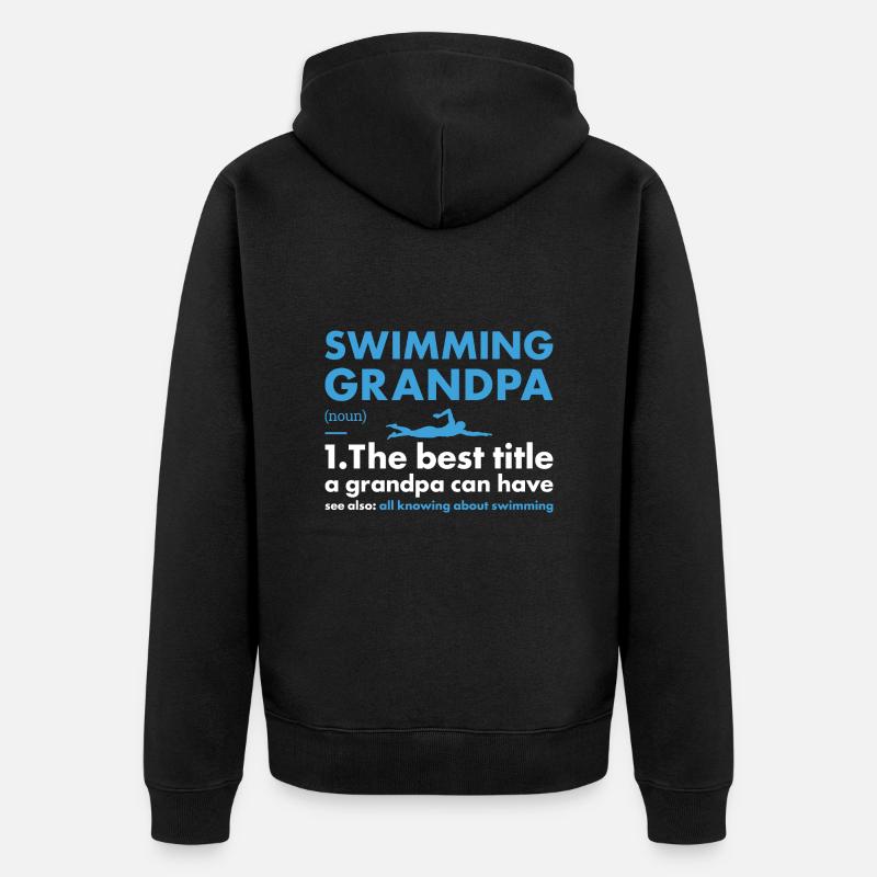 Sport Papi Natation - Veste à capuche bio Premium Unisexe - noir