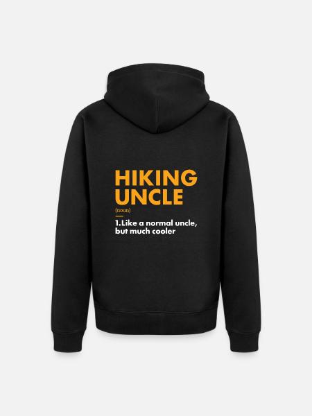Hiker Uncle Definition Hiking - Unisex Premium Organic Zip Hoodie - black