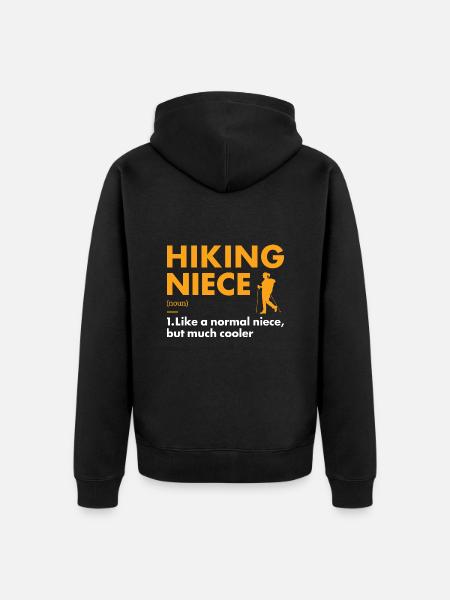 Hiker Niece Definition Hiking - Unisex Premium Organic Zip Hoodie - black