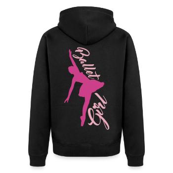 danseuse de ballet - Veste à capuche bio Premium Unisexe - noir - Dos - Nico (187cm)