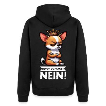Avant que tu ne demandes, pas de propriétaire de chihuahua chihuahua - Veste à capuche bio Premium Unisexe - noir - Dos - Nico (187cm)