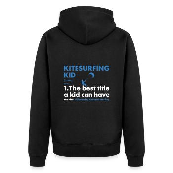 Sport Kid Kitesurf - Veste à capuche bio Premium Unisexe - noir - Dos - Nico (187cm)