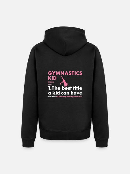 Sport Kid Gymnastics - Unisex Premium Organic Zip Hoodie - black