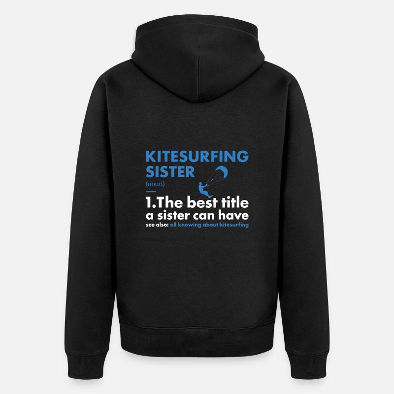 Sport Sister Kitesurf - Veste à capuche bio Premium Unisexe - noir