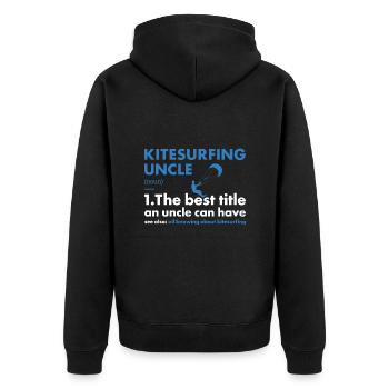 Sport Oncle Kitesurf - Veste à capuche bio Premium Unisexe - noir - Dos - Nico (187cm)