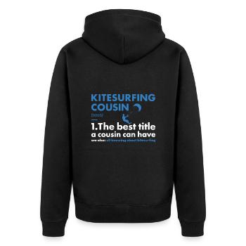Sport Cousin Kitesurf - Veste à capuche bio Premium Unisexe - noir - Dos - Nico (187cm)