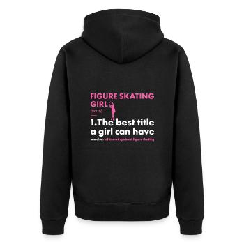 Sport Fille Patinage Artistique - Veste à capuche bio Premium Unisexe - noir - Dos - Nico (187cm)