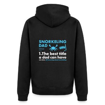 Snorkeler Papa Définition Snorkeling - Veste à capuche bio Premium Unisexe - noir - Dos - Nico (187cm)