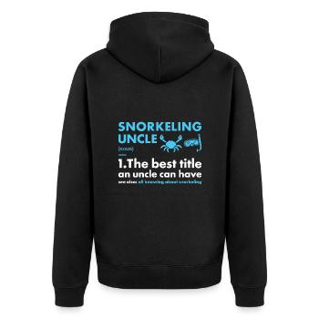 Snorkeler Oncle Définition Snorkeling - Veste à capuche bio Premium Unisexe - noir - Dos - Nico (187cm)