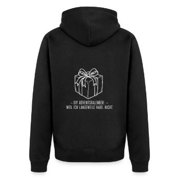 Calendrier de l’Avent DIY - Veste à capuche bio Premium Unisexe - noir - Dos - Nico (187cm)