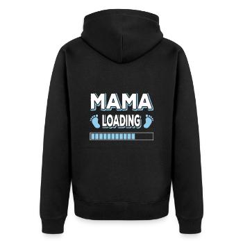 Mom Loading Mom Mothers Mom Mommy Mother's Day - Unisex Premium Organic Zip Hoodie - black - Back - Nico (187cm)