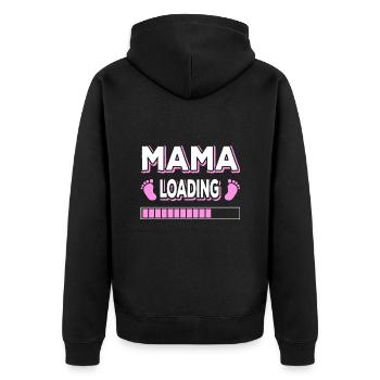 Mom Loading Mom Mothers Mom Mommy Mother's Day - Unisex Premium Organic Zip Hoodie - black - Back - Nico (187cm)