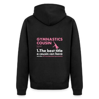 Sport Cousin Gymnastics - Unisex Premium Organic Zip Hoodie - black - Back - Nico (187cm)