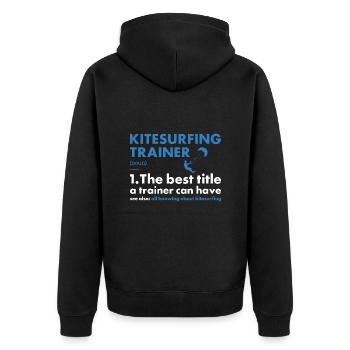 Sport Trainer Kitesurf - Veste à capuche bio Premium Unisexe - noir - Dos - Nico (187cm)